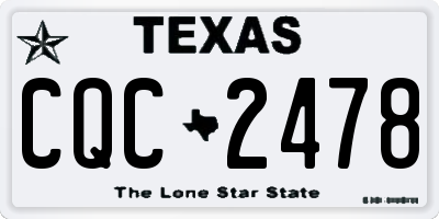 TX license plate CQC2478