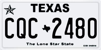 TX license plate CQC2480