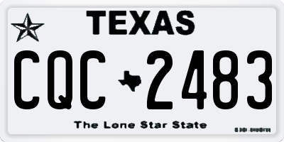 TX license plate CQC2483