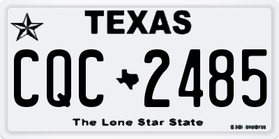 TX license plate CQC2485