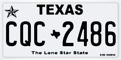 TX license plate CQC2486