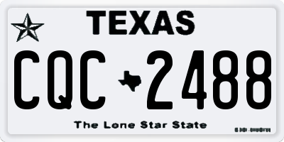TX license plate CQC2488