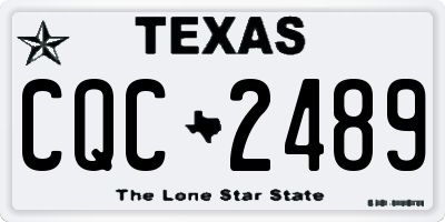 TX license plate CQC2489