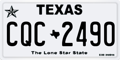 TX license plate CQC2490