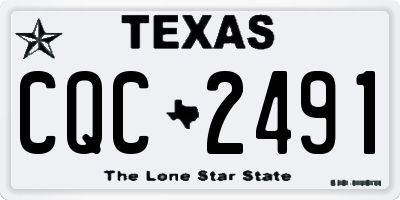 TX license plate CQC2491