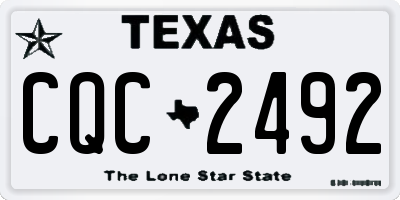 TX license plate CQC2492