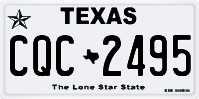 TX license plate CQC2495