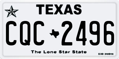 TX license plate CQC2496