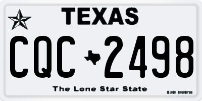 TX license plate CQC2498