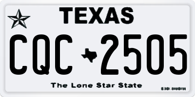 TX license plate CQC2505