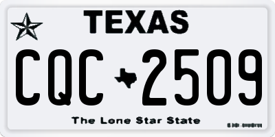 TX license plate CQC2509