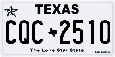 TX license plate CQC2510