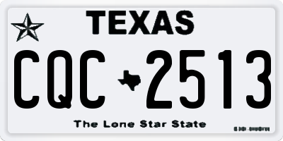 TX license plate CQC2513