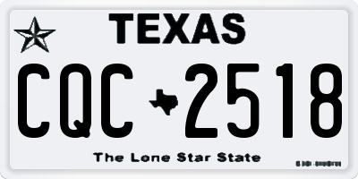 TX license plate CQC2518