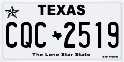 TX license plate CQC2519