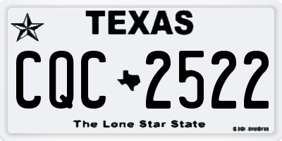 TX license plate CQC2522