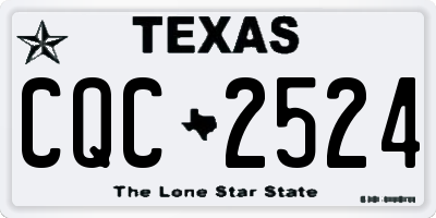 TX license plate CQC2524