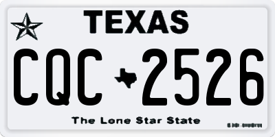 TX license plate CQC2526