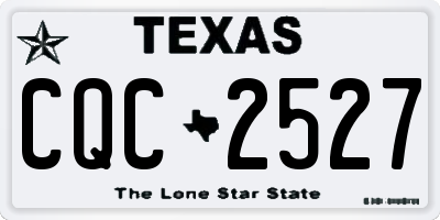 TX license plate CQC2527