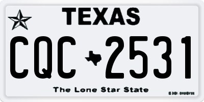 TX license plate CQC2531