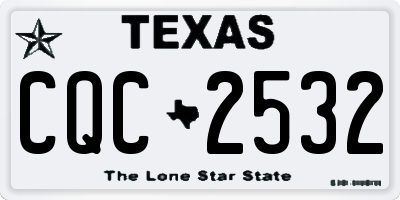 TX license plate CQC2532