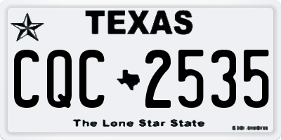 TX license plate CQC2535