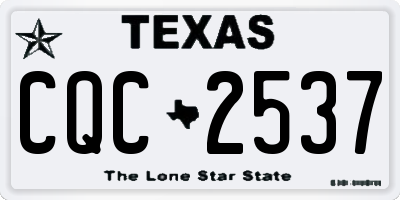 TX license plate CQC2537