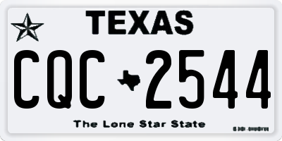 TX license plate CQC2544