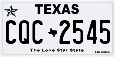 TX license plate CQC2545