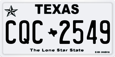 TX license plate CQC2549