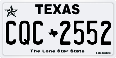 TX license plate CQC2552