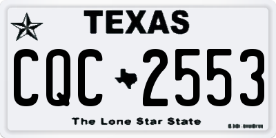 TX license plate CQC2553
