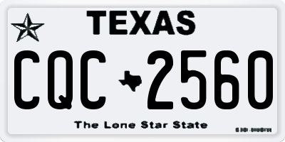 TX license plate CQC2560