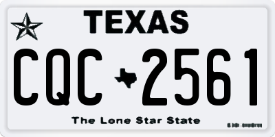 TX license plate CQC2561