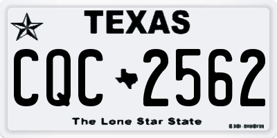 TX license plate CQC2562