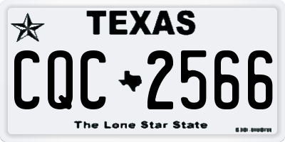 TX license plate CQC2566