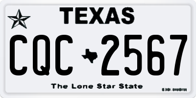 TX license plate CQC2567