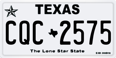 TX license plate CQC2575