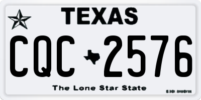 TX license plate CQC2576