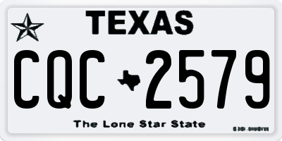 TX license plate CQC2579
