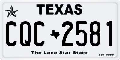 TX license plate CQC2581