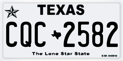 TX license plate CQC2582