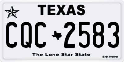 TX license plate CQC2583