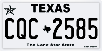TX license plate CQC2585