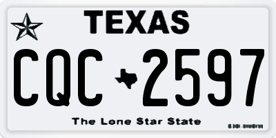 TX license plate CQC2597