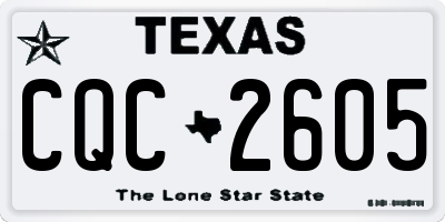 TX license plate CQC2605