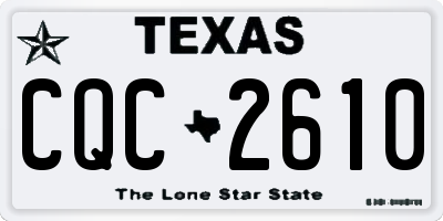 TX license plate CQC2610