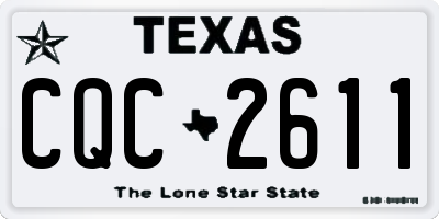 TX license plate CQC2611