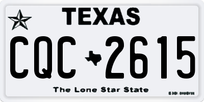 TX license plate CQC2615