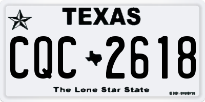 TX license plate CQC2618